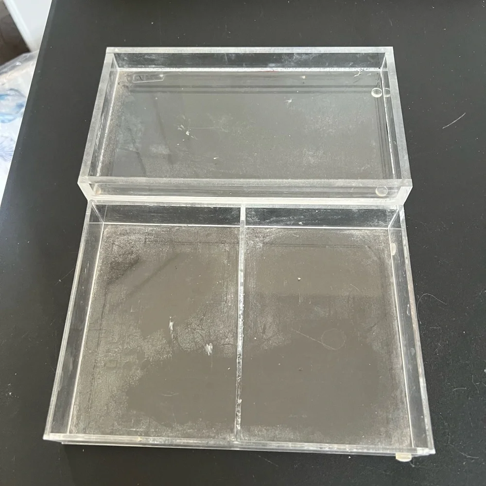 Clear Acrylic Set of Two Organizer Trays